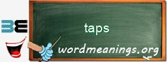 WordMeaning blackboard for taps